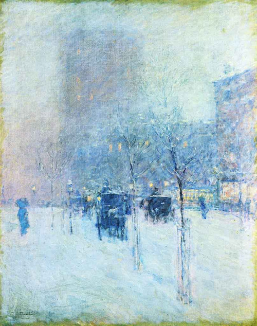 Late Afternoon, New York Winter By Frederick Childe Hassam