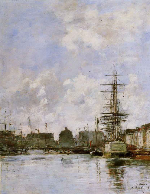 Le Havre, Le Bassin Du Commerce 1 By Eugene Louis Boudin
