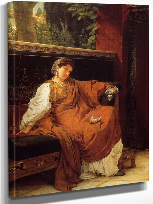 Lesbia Weeping Over A Sparrow By Sir Lawrence Alma Tadema