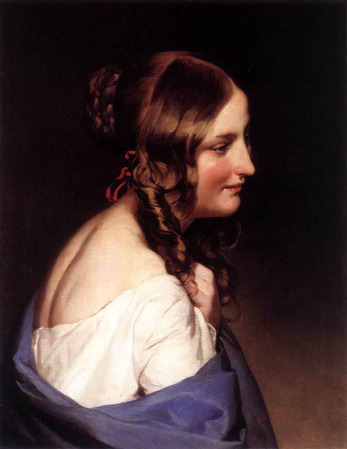 Likeness Of A Girl By Friedrich Von Amerling By Friedrich Von Amerling