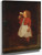Little Girl With Red Jacket Drinking From Mug By Eastman Johnson  By Eastman Johnson