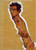 Male Nude In Profile Facing Left By Egon Schiele