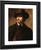 Man With A Hat By Eastman Johnson  By Eastman Johnson