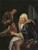 Old Woman With Cavalier And Parrot By Godfried Schalcken