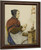Peasant Woman At The Spinning Wheel By Albert Anker