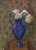 Pink Roses In Blue Urn By William James Glackens  By William James Glackens Pink Roses In Blue Urn By William James Glackens  By William James Glackens