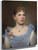 Portrait Of A Lady In A Blue Dress By Anton Ebert