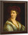 Portrait Of A Lady In A Velvet Cap By Anton Ebert