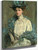 Portrait Of A Lady In Blue By Sir John Lavery, R.A. By Sir John Lavery, R.A.