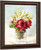 Red Roses In A Vase By Raoul De Longpre By Raoul De Longpre