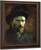 Self Portrait In A Dark Felt Hat By Jose Maria Velasco