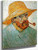 Self Portrait With Pipe And Straw Hat By Jose Maria Velasco