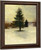 Snow, Sketch Hillside With Cedars, Evening By John La Farge By John La Farge