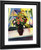 Still Life Colourful Bunch Of Flowers In Front Of A Window By August Macke
