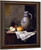 Still Life With Jug And Newspaper By William Michael Harnett