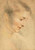 Study Of Woman's Head By Jean Antoine Watteau French1684  1721