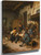 The Interior Of An Inn With Peasants Playing Cards By Adriaen Van Ostade By Adriaen Van Ostade