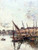 The Port Of Trouville, Low Tide 1 By Eugene Louis Boudin