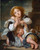 Two Children And A Dog  By Jean Baptiste Greuze