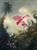 Two Hummingbirds, Two Types Of Orchids And A Palm Tree By Martin Johnson Heade