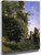 Two Women Talking By A Gate By Jean Baptiste Camille Corot