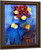 Vase With Dahlias On A Tall Boy By Alexei Jawlensky