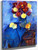 Vase With Dahlias On A Tall Boy By Alexei Jawlensky By Alexei Jawlensky