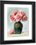 Vase With Pink Roses By Raoul De Longpre By Raoul De Longpre
