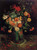 Vase With Zinnias And Geraniums By Jose Maria Velasco