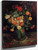 Vase With Zinnias And Geraniums By Jose Maria Velasco