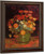 Vase With Zinnias By Jose Maria Velasco