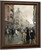 View Of Stroget, Copenhagen By Paul Gustave Fischer By Paul Gustave Fischer