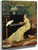 Woman At The Piano With A Cockatoo By Gustave Leonard De Jonghe By Gustave Leonard De Jonghe