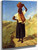 Woman Carrying A Pitcher On Her Head By Camille Pissarro