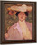 Woman In A Pink Hat By Jozsef Rippl Ronai
