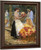 Woman Sellillng Flowers By Frederick Childe Hassam
