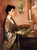 Woman With A Green Bowl By Charles W. Hawthorne