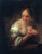 Young Girl By The Mirror By Godfried Schalcken