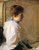 Young Girl In Profile By Frank W. Benson By Frank W. Benson