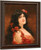 Young Girl With Flowers In Her Hair By Emile Eisman Semenowsky Oil on Canvas Reproduction