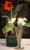 Floral Piece Amaryllis And Calla Lilies In A Glass Vase By Max Liebermann By Max Liebermann