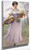 Girl In A Lilac Coloured Dress With Bouquet Of Flowers By Eugene De Blaas By Eugene De Blaas