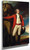 Portrait Of Major James Harelty, Full Length, In Uniform, Holding His Horse, A Formation Of Soldiers Beyond By George Romney Art Reproduction