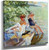 Bathing Girls On Lake Starnberg By Edward Cucuel By Edward Cucuel Art Reproduction