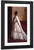 Woman In A White Dress By Eastman Johnson By Eastman Johnson