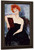 Young Redhead In An Evening Dress By Amedeo Modigliani By Amedeo Modigliani