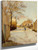 A Village Street In Winter, By Alfred Sisley