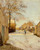 A Village Street In Winter, By Alfred Sisley