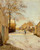 A Village Street In Winter, By Alfred Sisley