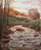 Autumn Landscape With Bridge Over Stream By Johan Krouthen By Johan Krouthen